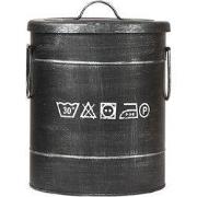 LABEL51 Opbergblik Wasmand - Zwart - Metaal - S