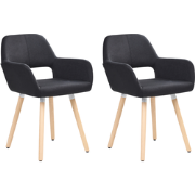Beliani CHICAGO - Eetkamerstoel-Zwart-Polyester