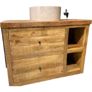 Benoa Fayetteville 2 Drawer Mango Bathroom Cabinet 110 cm