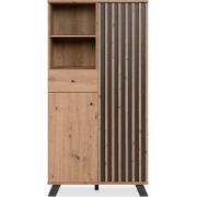 Buffet met 2 deuren, 2 vakken en 1 lade H156 cm - LUBLIN