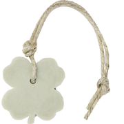 Mijn Stijl - Zeephanger klavertje vier groen met argile verte, geur ol...