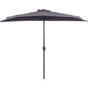 Beliani GALATI - Halfronde parasol-Grijs-Polyester