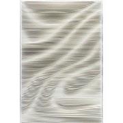 PTMD Aleishia White Rect Mdf Wallpanel Wavy Design