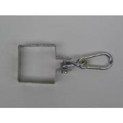 3 stuks - Schommelring vierkant verzinkt 90x90 mm met karabijnhaak