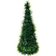 Clayre & Eef Kerstdecoratie Kerstbomen Ø 18x46 cm Groen Kunststof