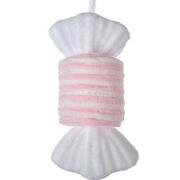 Clayre & Eef Kersthanger Snoep 11x8x20 cm Roze Wit Synthetisch