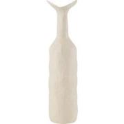 J-Line - Vaas Agra Aluminium Wit Large - 13x12.5x50.5cm