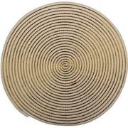 Clayre & Eef Placemat Riet  Ø 51x1 cm Wit Geel Jute Rond Cirkel Tafelm...