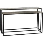 PTMD Kae Gold Alu Black Iron Rectangular Sidetable Sv2