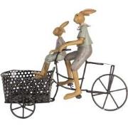Clayre & Eef Decoratie Beeld Konijnen 28x12x23 cm Bruin Kunststof Fiet...