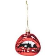 Xmas Hanger - Lip - Glass - Red - 8,5x3,5x8,5cm