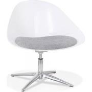 DAPHNE design loungestoel 77x65x74 cm Wit