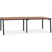 Dubbel bankbureau AMADEUS 280x140x745 cm Bruin