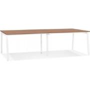 Dubbel bankbureau AMADEUS 280x140x745 cm Bruin
