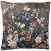 Clayre & Eef Sierkussen  45x45 cm Groen Synthetisch Vierkant Bloemen K...