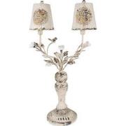 Clayre & Eef Tafellamp  39x21x74 cm Beige Bruin Ijzer Bureaulamp