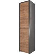 Meubella Opbergkast Monaco - Eiken - Grijs - 50 cm