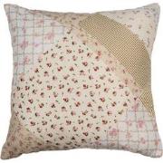 Clayre & Eef Kussenhoes 40x40 cm Groen Beige Polyester Bloemen Sierkus...