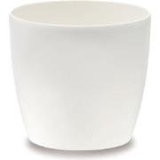 2 stuks - Bloempot Brussels diamond rond 16 cm wit