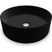 Keramische ronde opbouw waskom Cylindrico ?36cm Mat Zwart