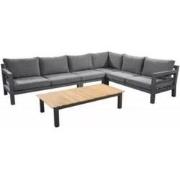 Midori lounge corner set donkergrijs