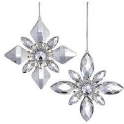 5.3 inch Silver Jewel Snowflake Orn 2/As 12,954x1,524x13,462 cm kersto...