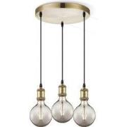 Home sweet home hanglamp Vintage brons 3L Globe g125 - smoke