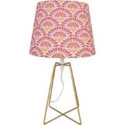 Clayre & Eef Tafellamp  Ø 20x35 cm  Oranje Goudkleurig Ijzer Textiel B...