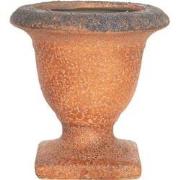 Clayre & Eef Bloempot  12 cm Oranje Keramiek Bloempot binnen