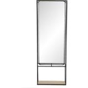 Clayre & Eef Spiegel  40x115 cm Zwart Ijzer Rechthoek Grote Spiegel