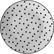 Clayre & Eef Ontbijtbord  Ø 20 cm Wit Zwart Porselein Rond Bord