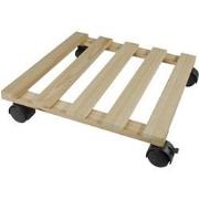 Planttrolley vurenhout FSC naturel H7,4 x 35 x 35 cm