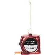 Ornament Xmas - Measuring Tape - Glass- 9x3x7cm