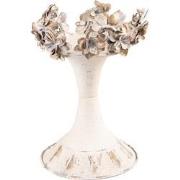 Clayre & Eef Kandelaar  Ø 17x21 cm Beige Ijzer Kaarsenstandaard