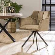 Set van 2 Draaibare Eetkamerstoelen Velvet Suze - Met Armleuningen