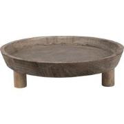 Clayre & Eef Decoratie schaal  Ø 26x7 cm Bruin Hout