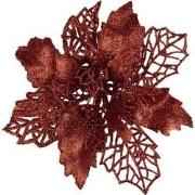 Clayre & Eef Kunstplant Kerstster Ø 22x5 cm Rood Kunststof