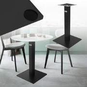 Tafelonderstel enkel zwart hoogte 72cm gepoedercoat staal 43x43 cm voe...