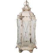 Clayre & Eef Lantaarn  65 cm Beige Ijzer Kaarsenhouder