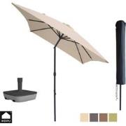 Kopu® Sevilla Parasol Rechthoek 200x300 cm met Hoes en voet - Creme