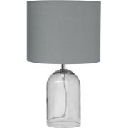 Beliani DEVOLL - Tafellamp-Grijs-Glas