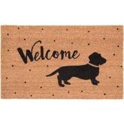 Clayre & Eef Deurmat  75x45 cm Bruin Kokosvezel Rubber Rechthoek Hond ...