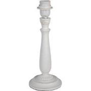 Clayre & Eef Lampenvoet   Ø 12x32 cm  Wit Hout Lampvoet