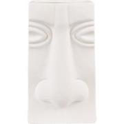 Clayre & Eef Vaas Gezicht 15x9x25 cm Wit Keramiek Decoratie Vaas