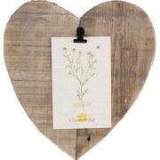 Clayre & Eef Fotolijst  23x2x26 cm Bruin Hout Hartvormig Fotohouder