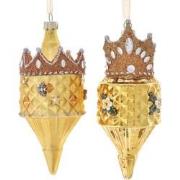Gold Finial With Crown 6 Inch