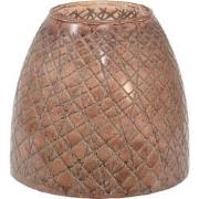Clayre & Eef Windlicht  Ø 20x20 cm Bruin Glas Kaarsenhouder