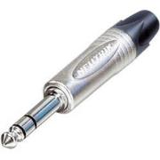 Neutrik jack plug connector, 3-polig mannelijk, 6.3mm, vernikkeld