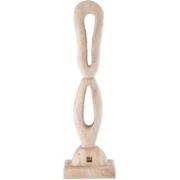 PTMD Decoratieve Standbeeld Rhyce - 17x11x65 cm - Hout - Naturel