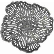 PTMD Schaal Ryhann - 65x65x9 cm - Aluminium - Zilver